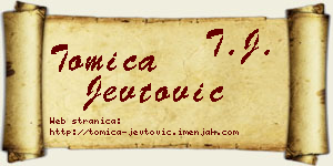 Tomica Jevtović vizit kartica